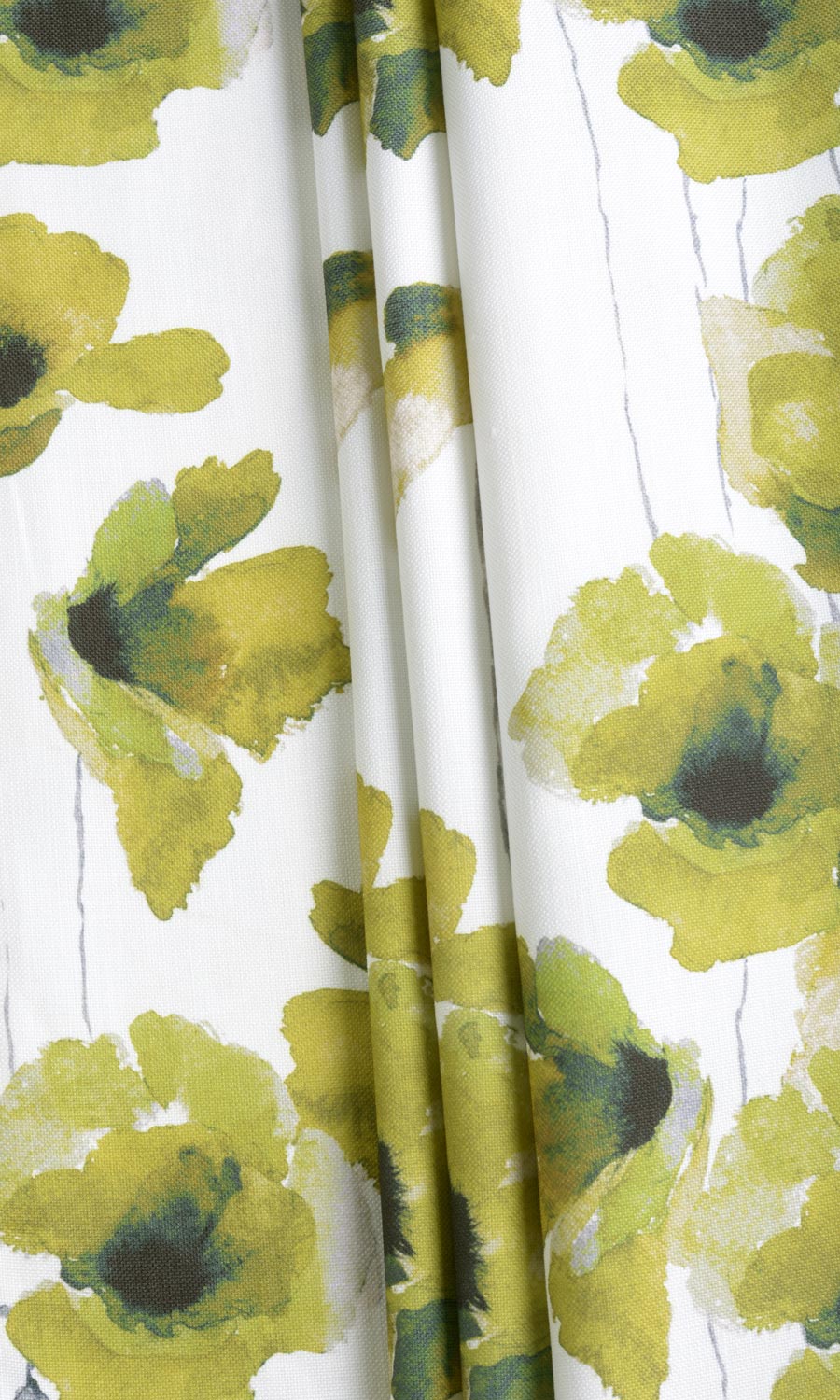 Water Lilies Floral Fabric Material By the Metre (Yellow/ Green)