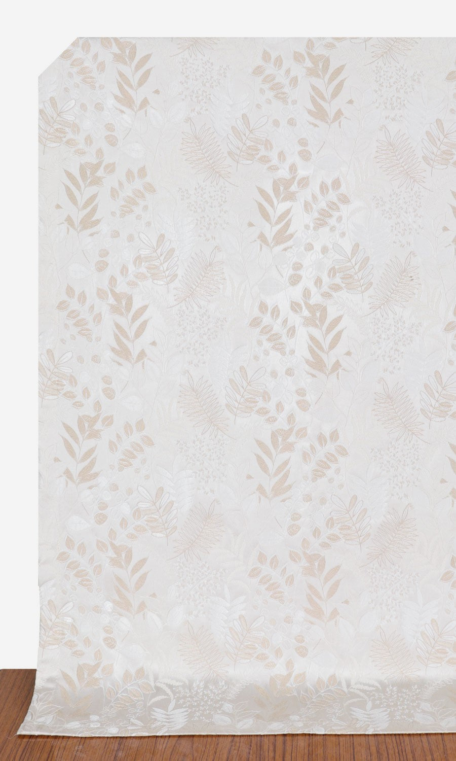 Botanical Window Treatments Fabric Sample (White/ Ivory)