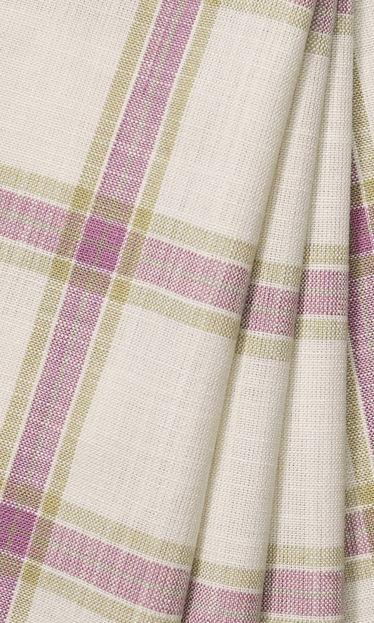 White/Pink/Brown Custom Curtains