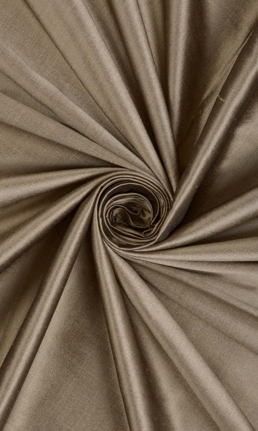 Shantung Silk Curtains (Brown)