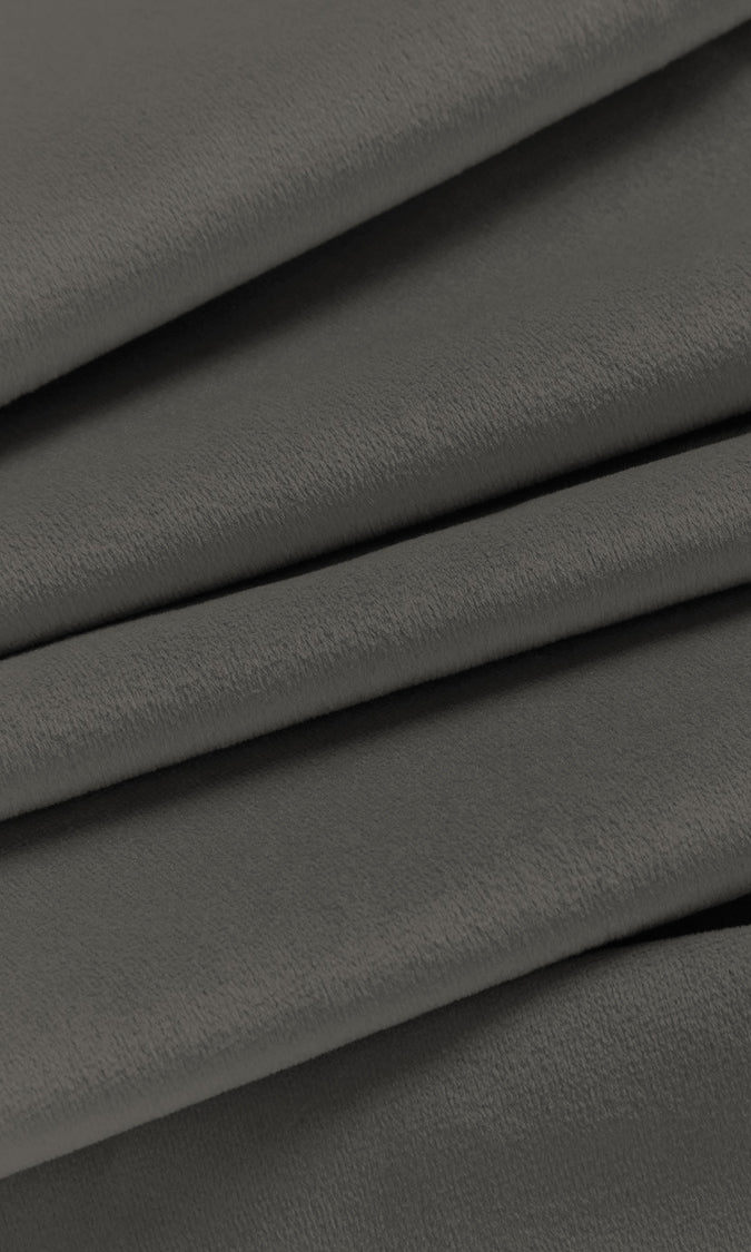 Velvet Home Décor Fabric By the Metre (Grey)