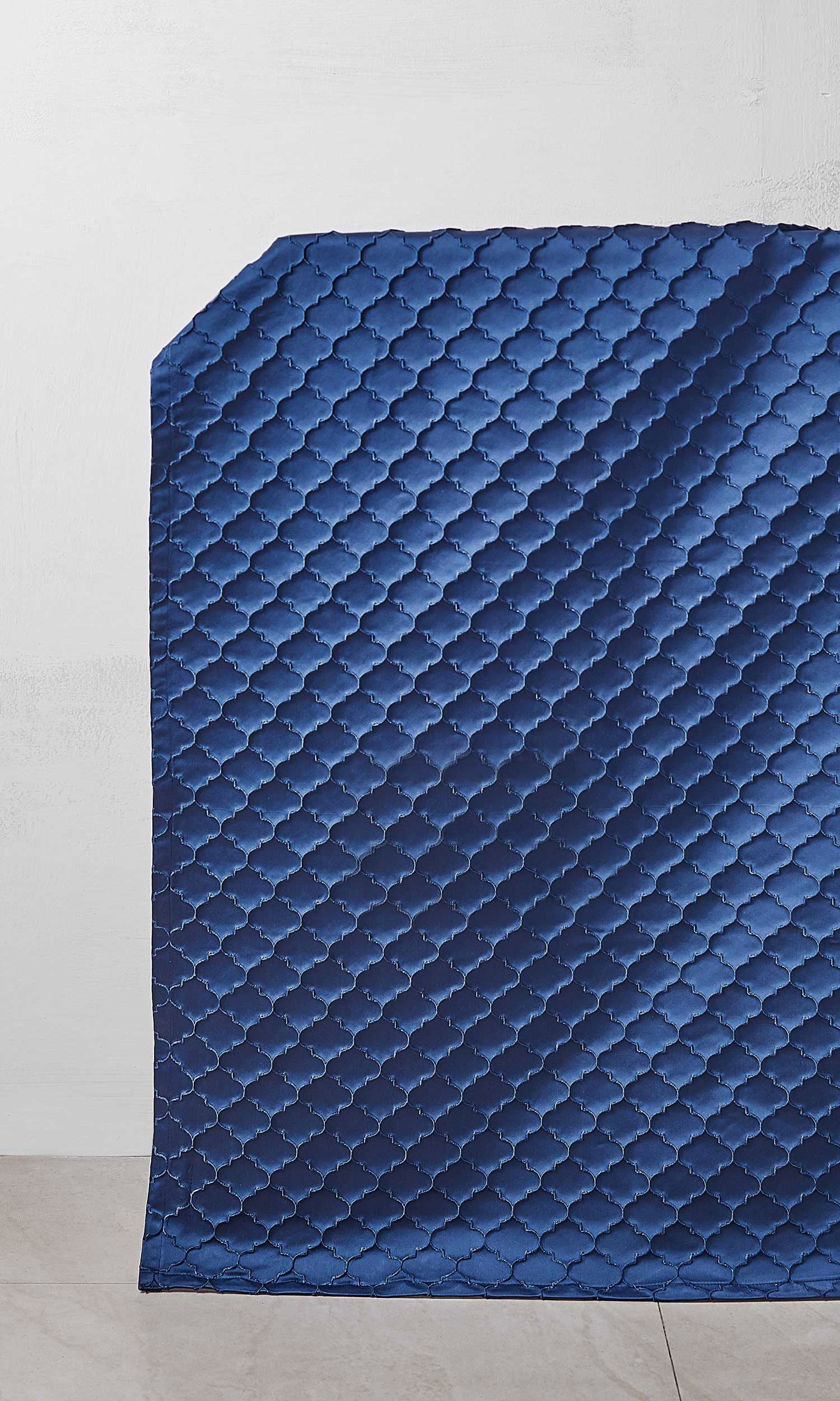 Silk Blend Window Treatments Fabric Sample (Dark Blue)