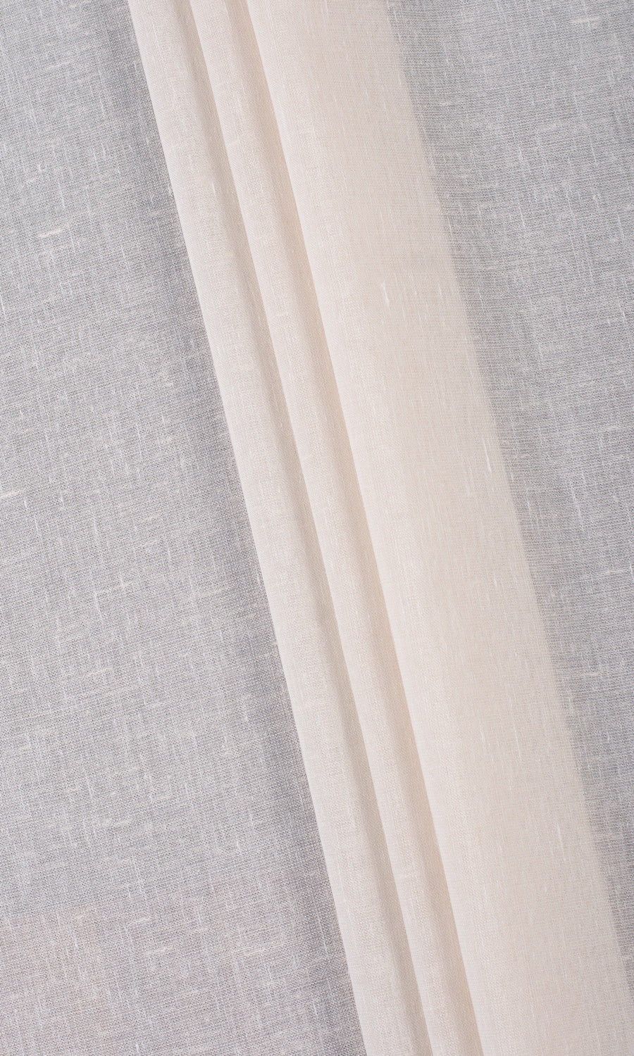Plain Sheer Home Textile Fabric Material Sample (Parchment White)