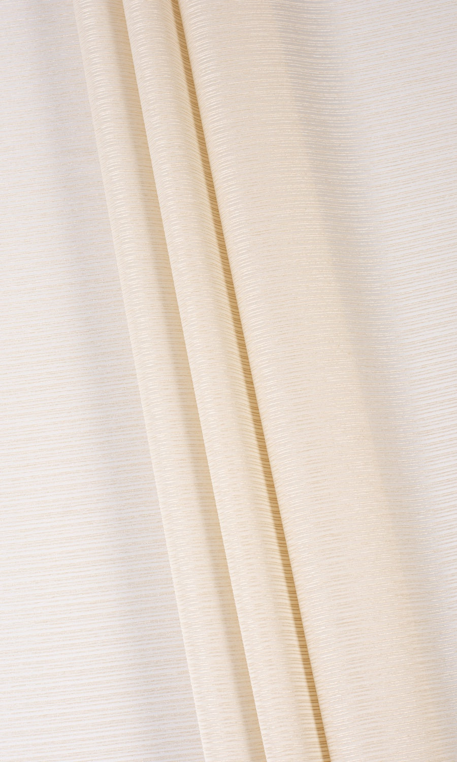 Striped Sheer Window Treatments Fabric By the Metre (Champagne Beige)