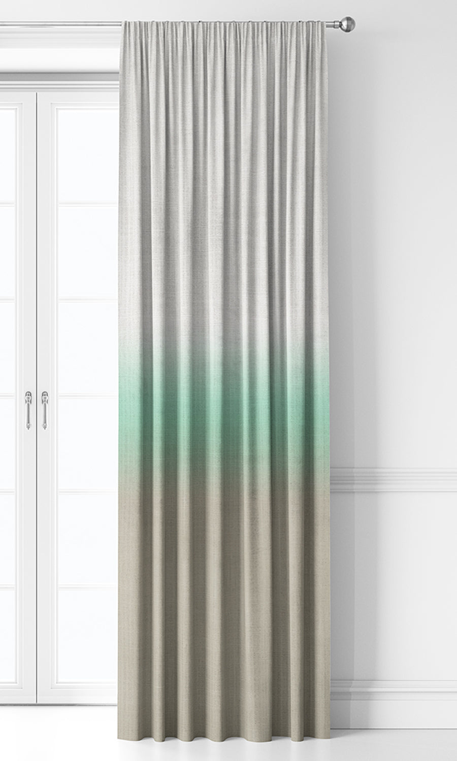 3-Tone Ombre Home Décor Fabric By the Metre (Green/ Beige)