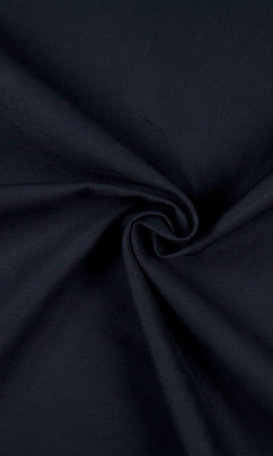 Cotton Curtain Panels (Navy Blue)