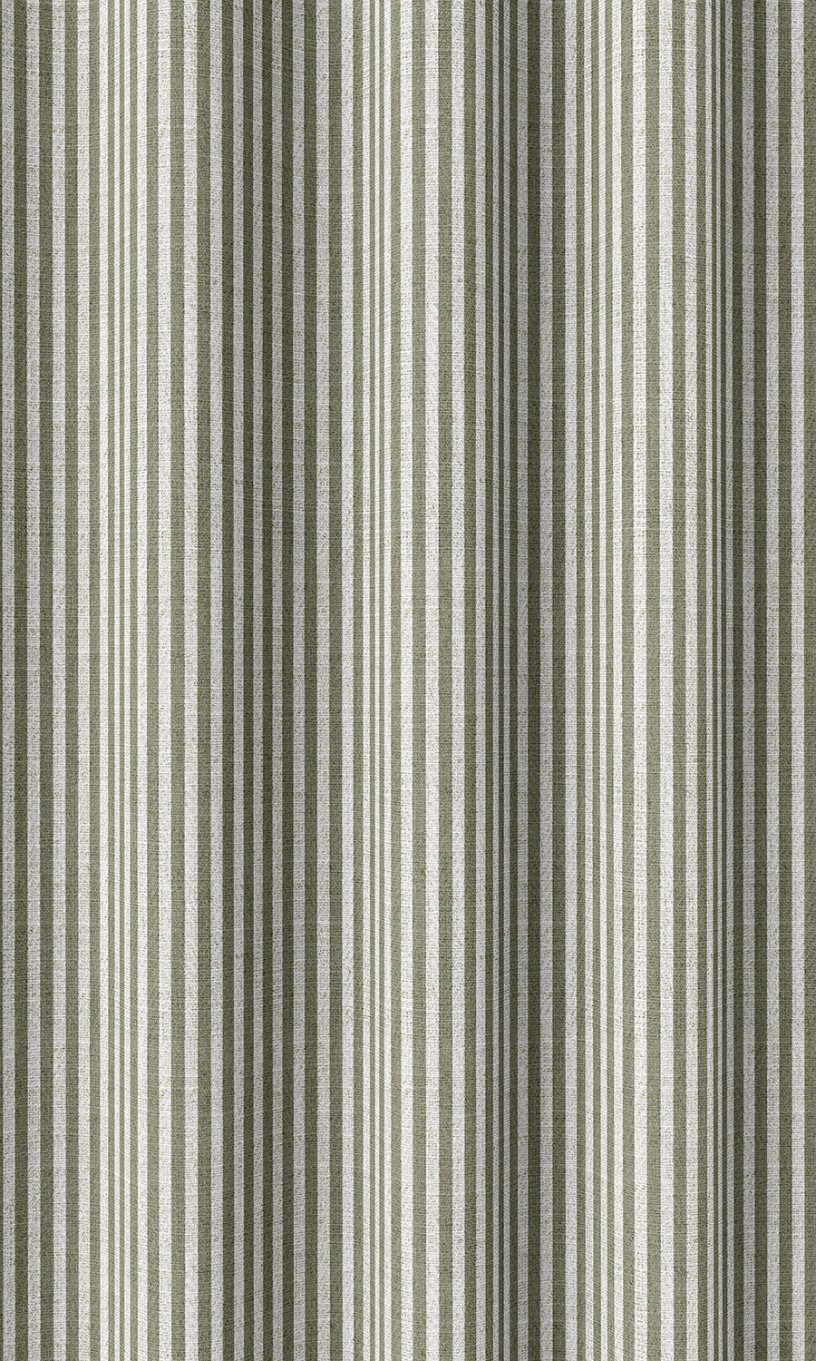 Striped Home Décor Fabric By the Metre (Olive Green/ White)