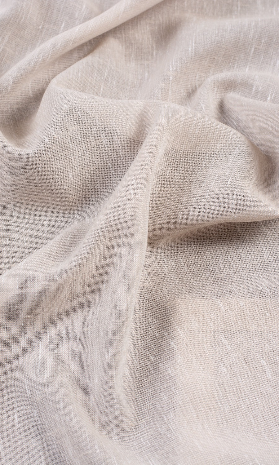 Plain Sheer Fabric Material By the Metre (Greige/ Warm Ivory)