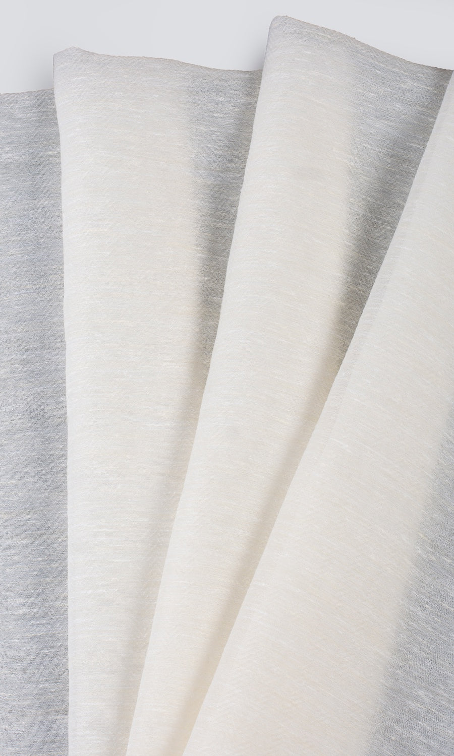Textured Sheer Home Textile Fabric Material By the Metre (Cotton White)