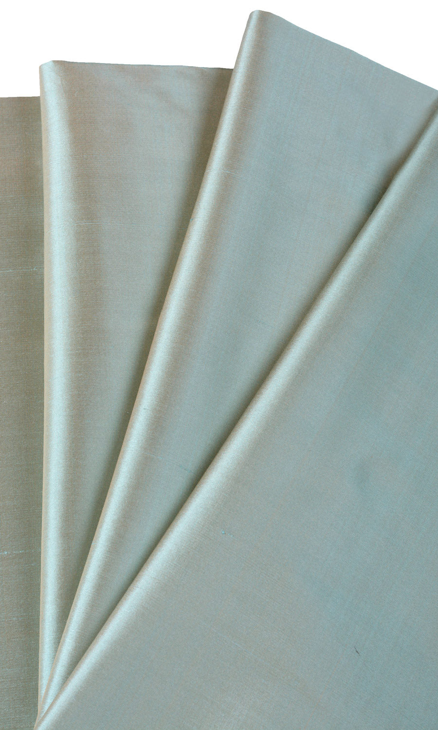 Shantung Silk Fabric Material By the Metre (Turquoise/ Bronze)