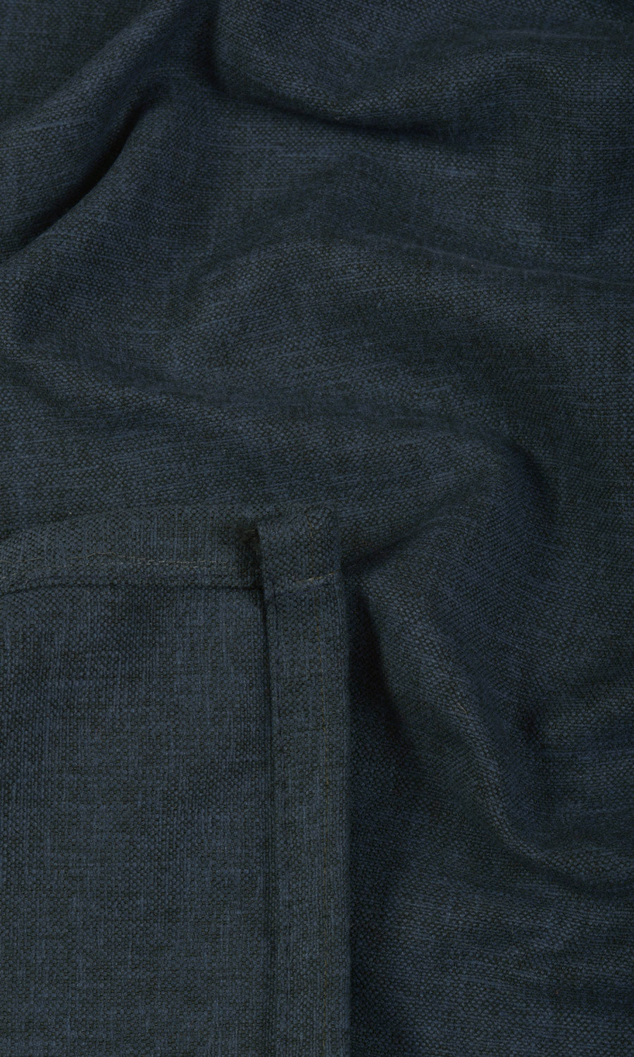 Linen-Blend Fabric Material By the Metre (Deep Teal Blue)
