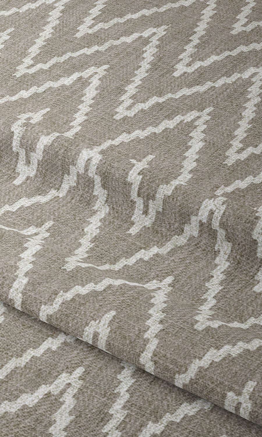Chevron Print Window Treatments Fabric Sample (Grey/ White)
