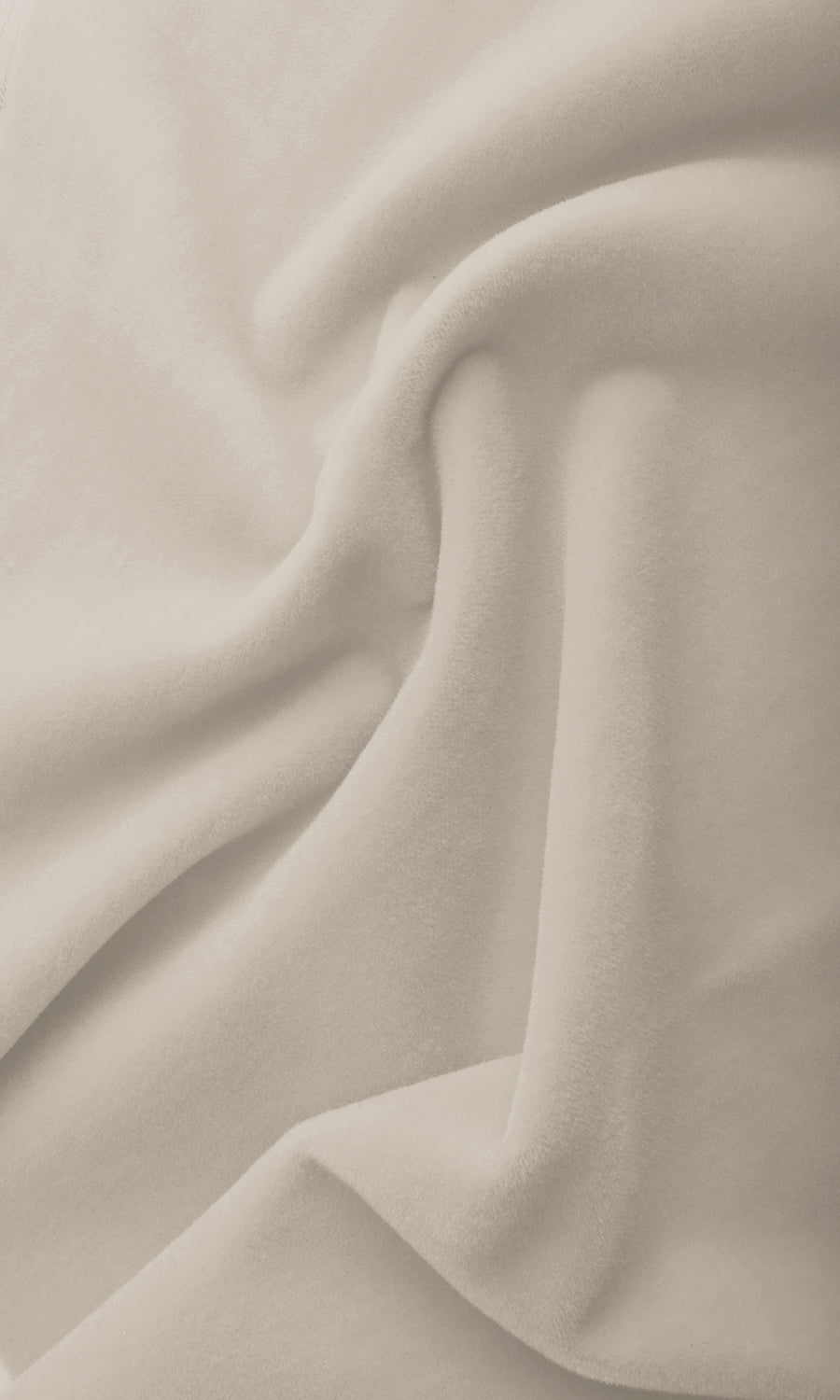 Velvet Home Textile Fabric Material By the Metre (Cream)