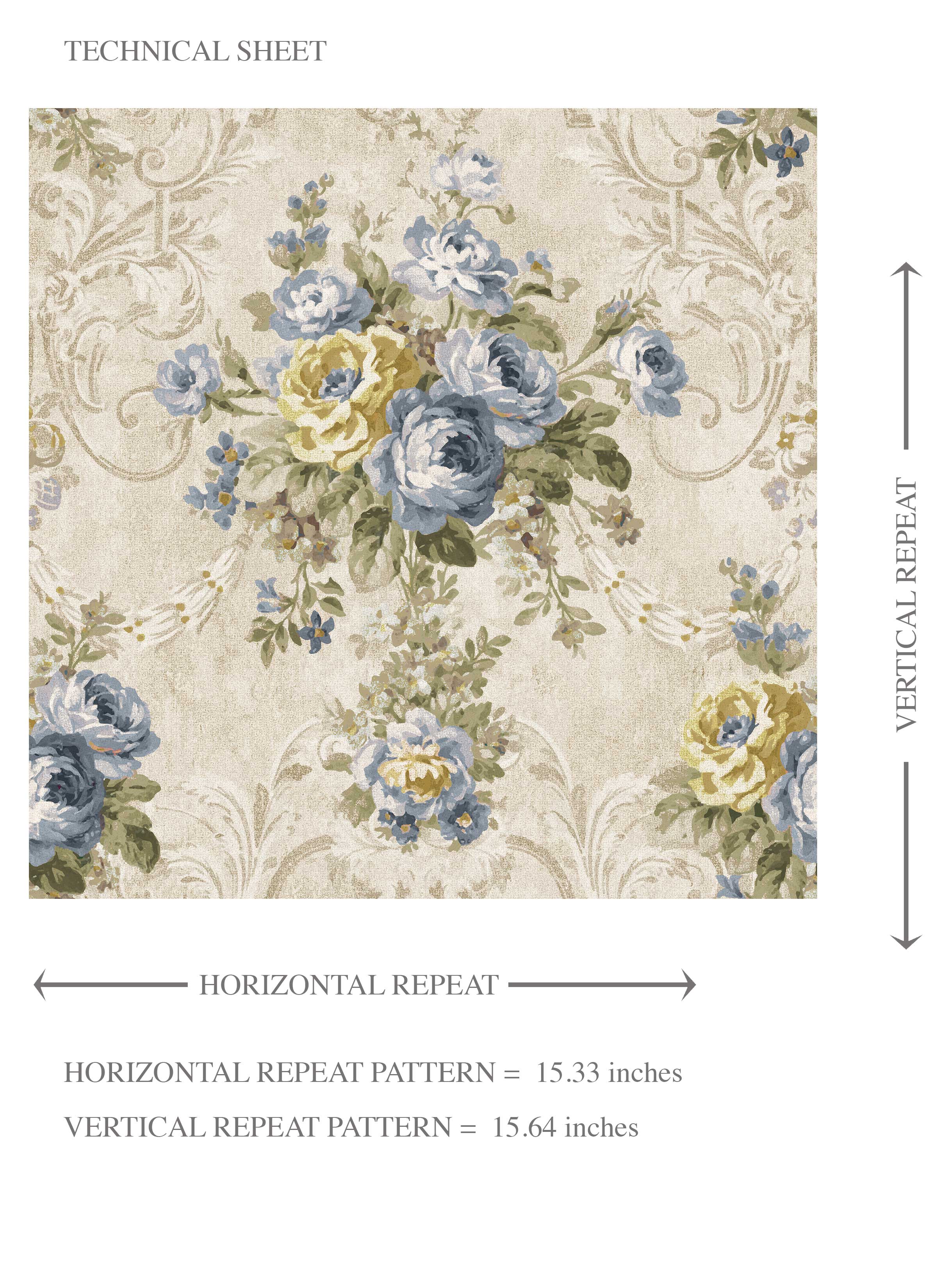 Floral Damask Patterned Kids Room Wallpaper (Beige/ Blue/ Yellow/ Green/ Taupe)