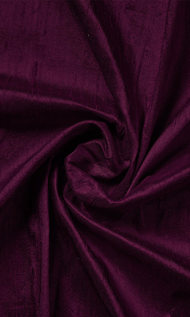Dupioni Silk Home Décor Fabric Sample (Purple/ Plum)