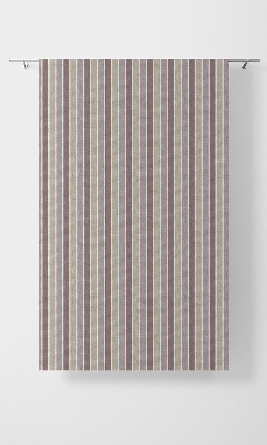 Striped Print Free Fabric Material Sample (Lavender/ Beige)