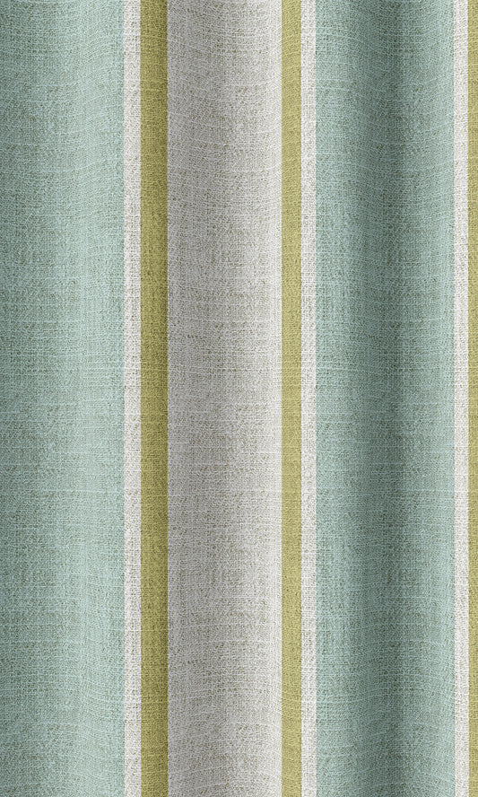 Striped Home Décor Fabric By the Metre (Turquoise Blue/ Green)