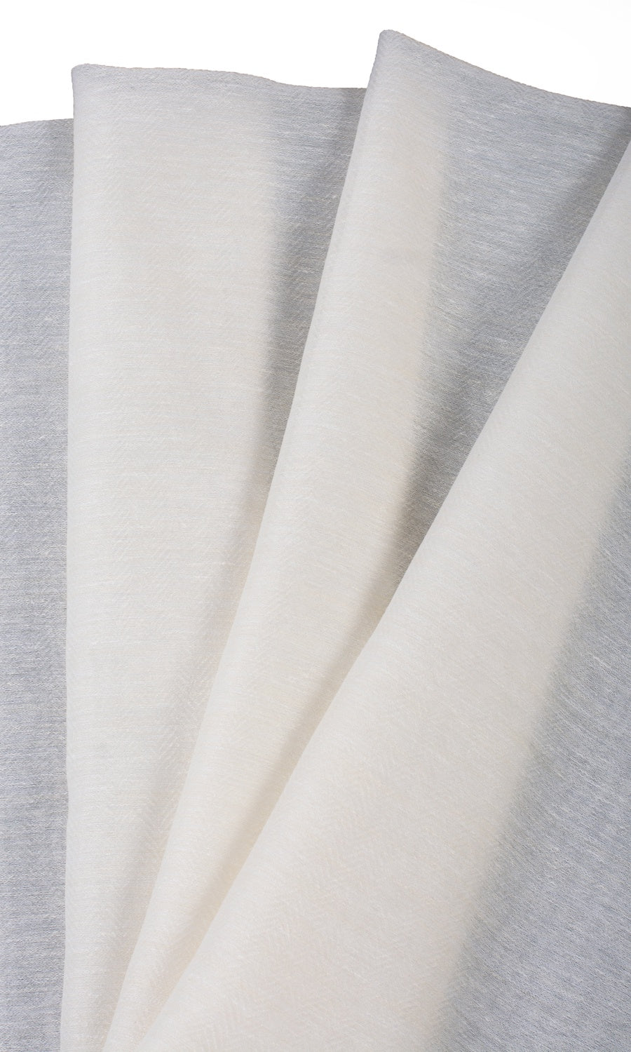 Textured Sheer Home Textile Fabric Material By the Metre (Warm White)
