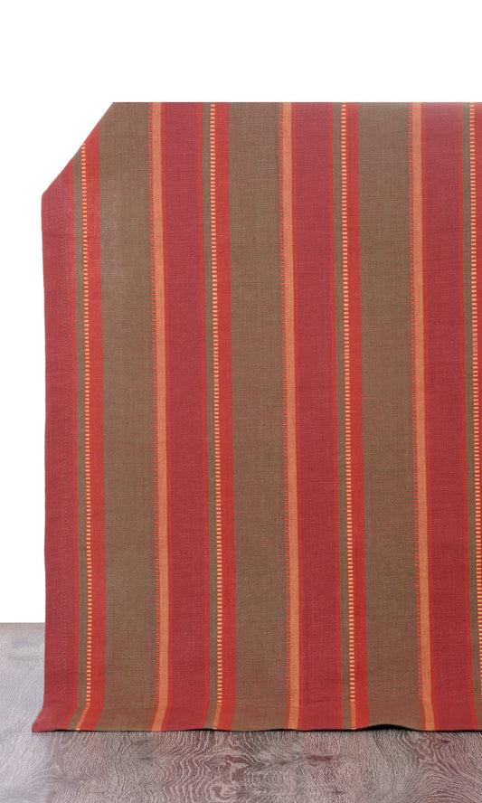 Cotton Home Décor Fabric By the Metre (Red/ Green)