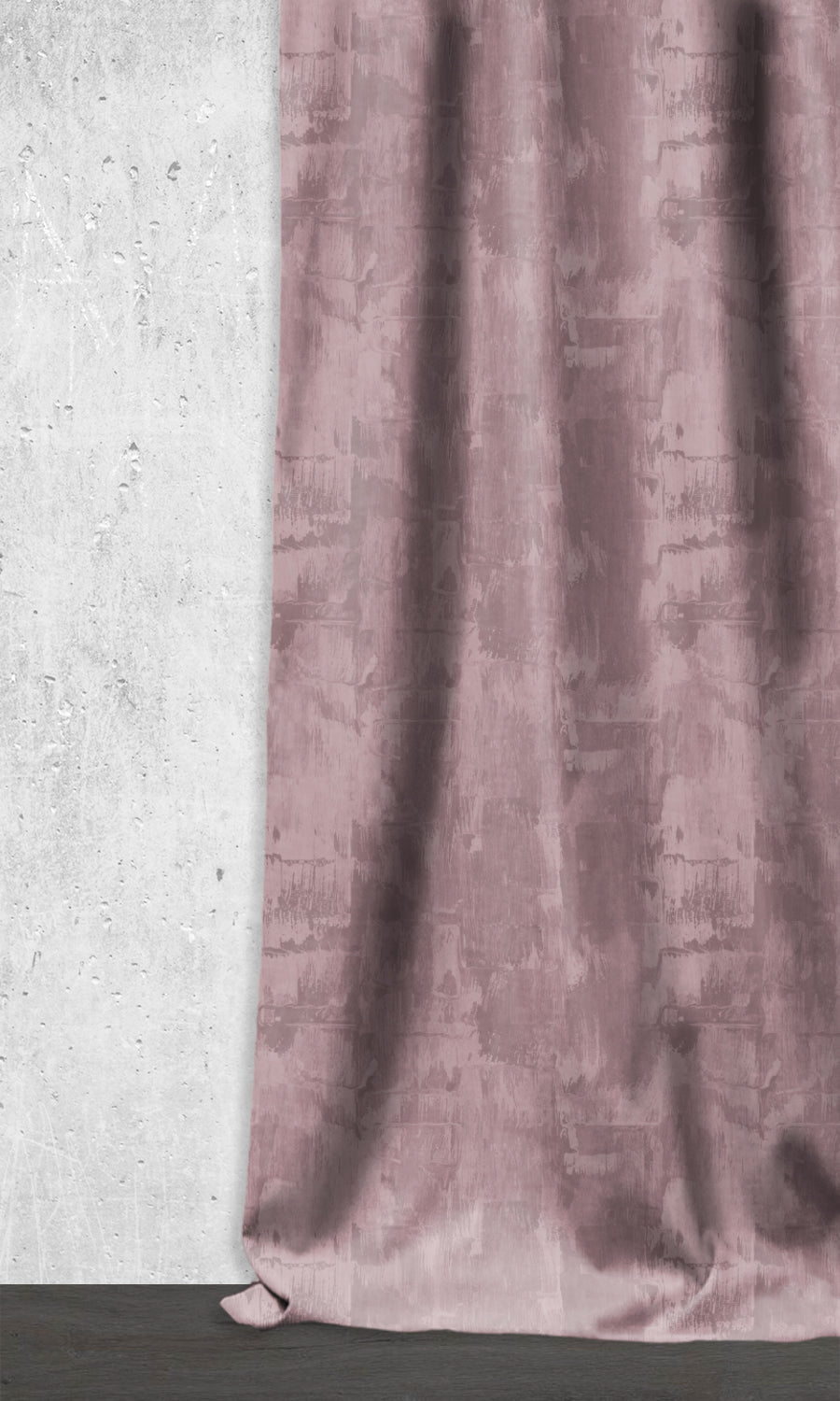 Room Darkening Striped Window Treatments Fabric By the Metre (Blush Pink)