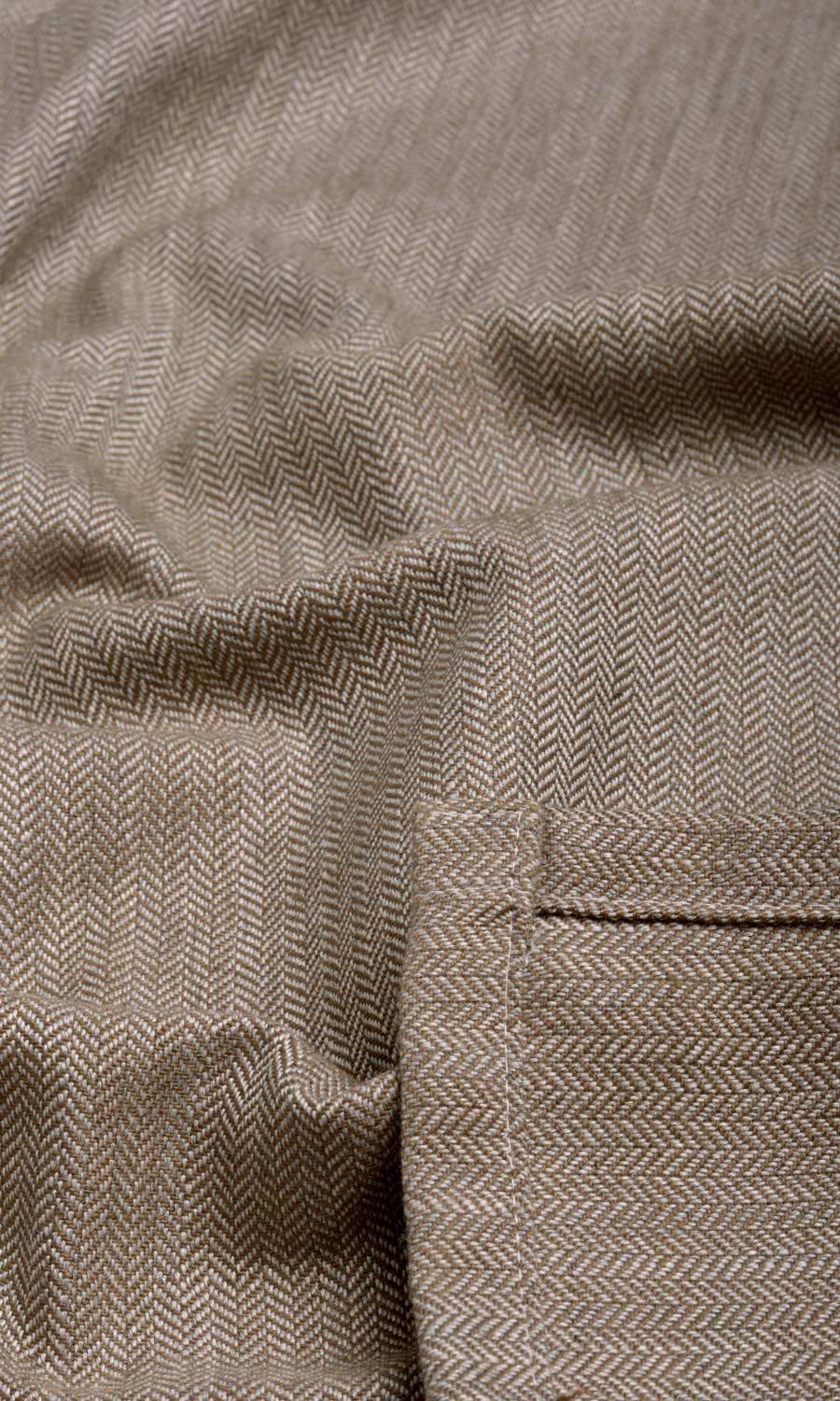 Herringbone Textured Fabric By the Metre for Curtains & Drapes (Brown)
