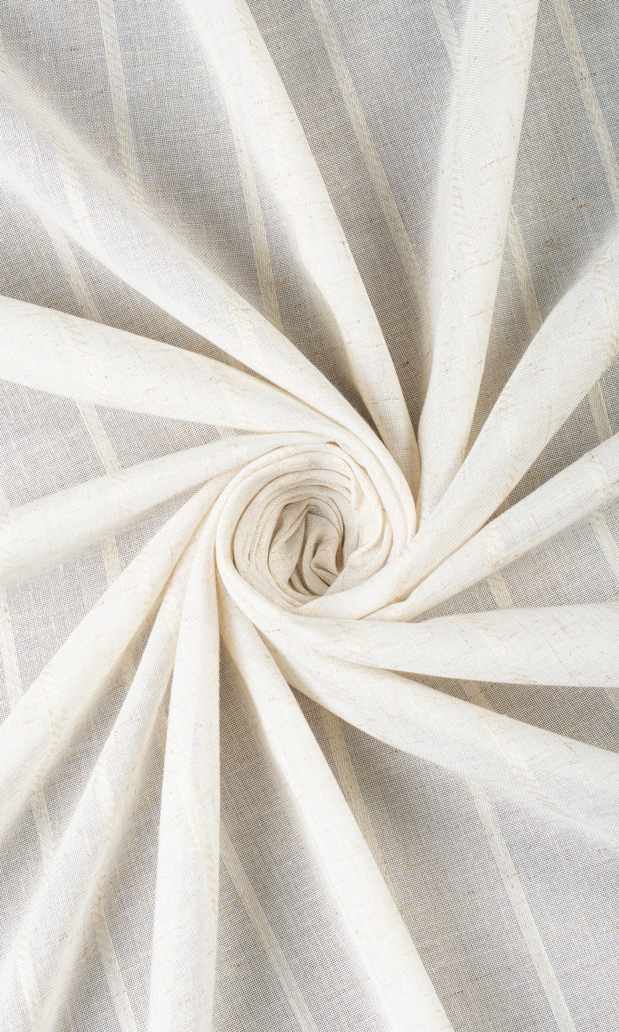 Striped Sheer Fabric Material By the Metre (Cream/ Ivory)