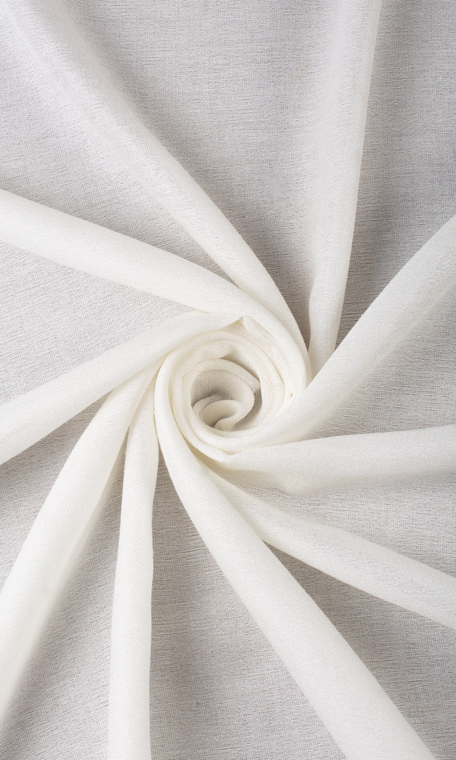 Plain Semi-Sheer Home Textile Fabric Material Sample (White)