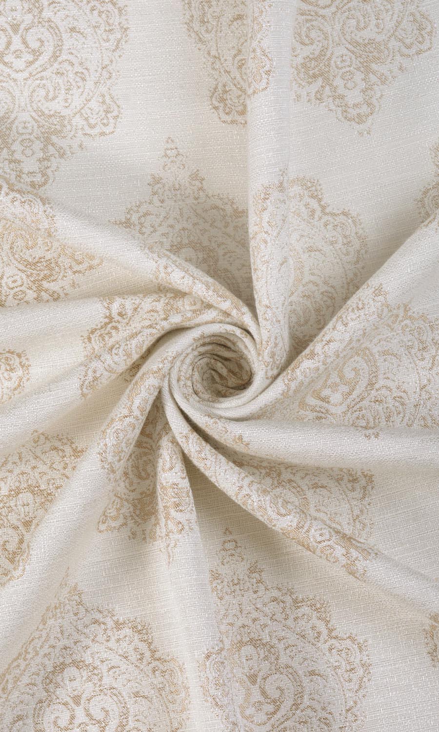 Damask Fabric By the Metre for Curtains & Drapes (Off White/ Pale Beige)