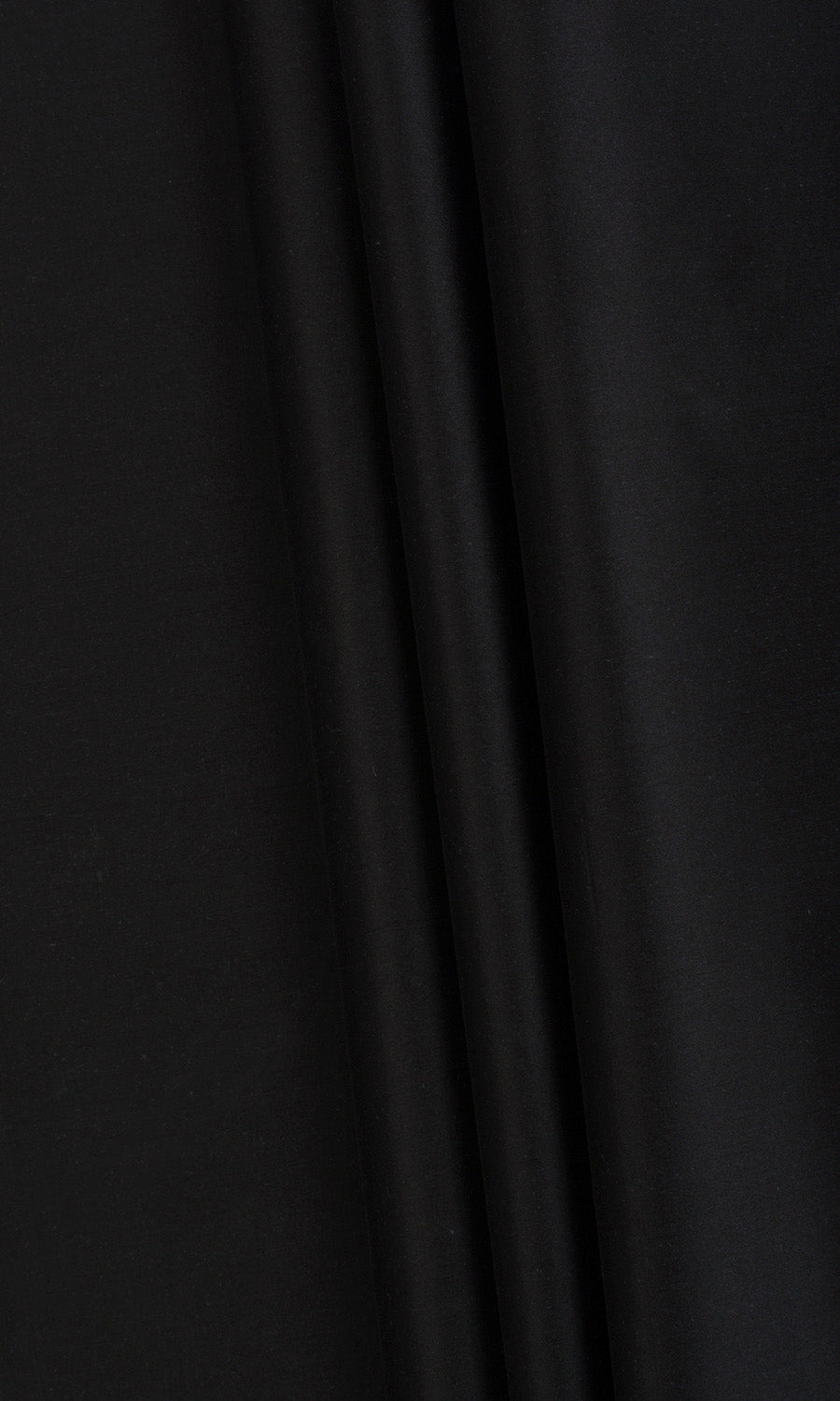 Shantung Silk Fabric By the Metre for Curtains & Drapes (Black)