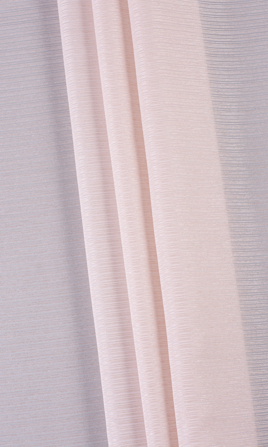 Striped Sheer Window Treatments Fabric By the Metre (Pastel Pink)