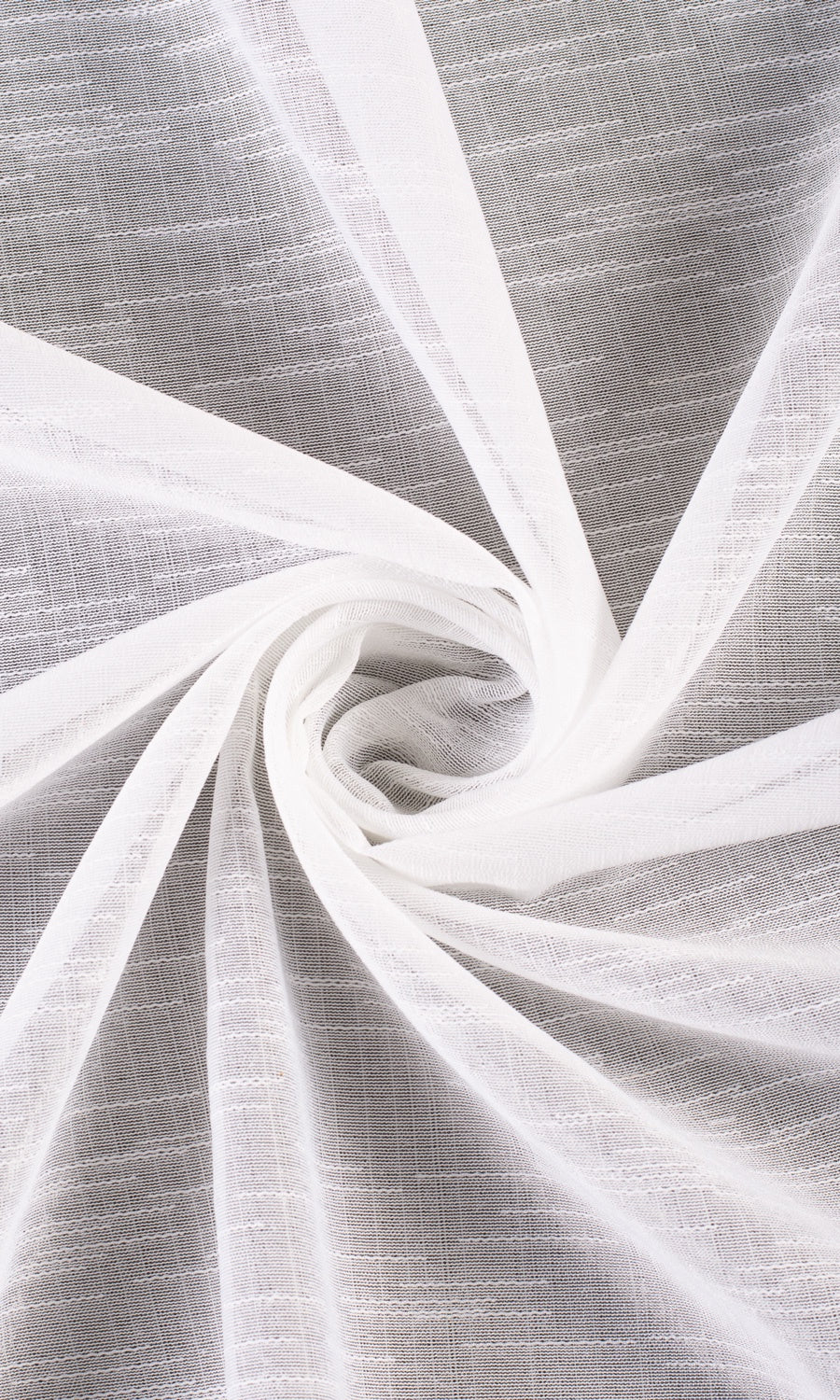 Textured Sheer Free Fabric Material Sample (White)