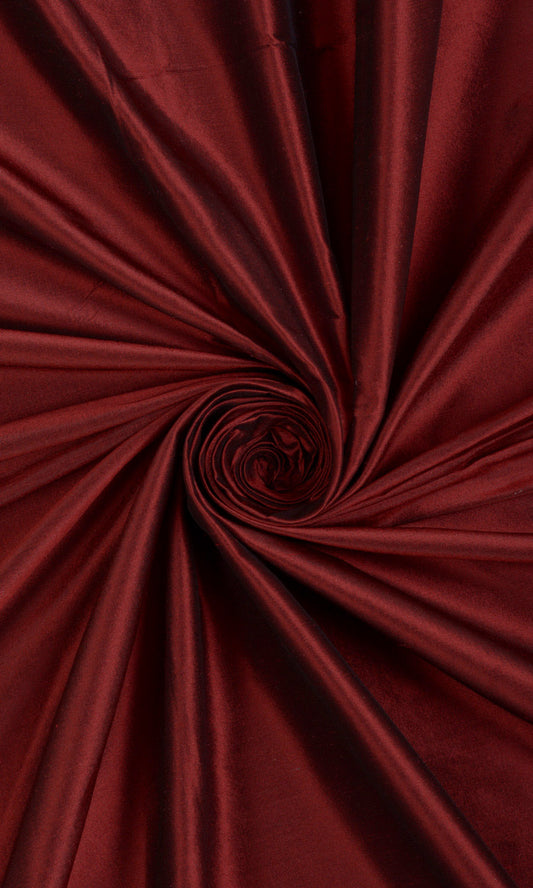 Shantung Silk Drapes (Burgundy Red)