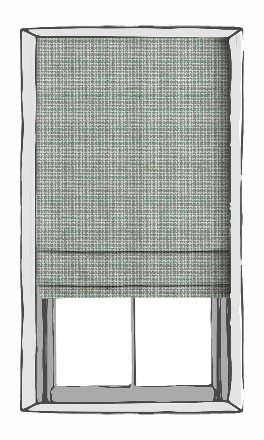 Checkered Fabric Material By the Metre (Duck Egg Blue)