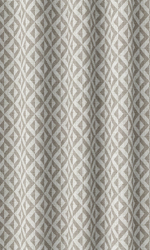 Geometric Print Home Décor Fabric Sample (Grey/ White)