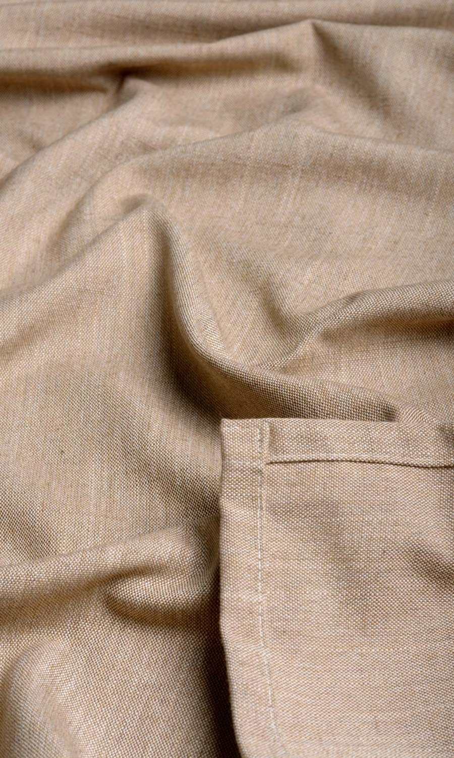 Plain Linen Texture Fabric By the Metre for Curtains & Drapes (Cinnamon Brown)
