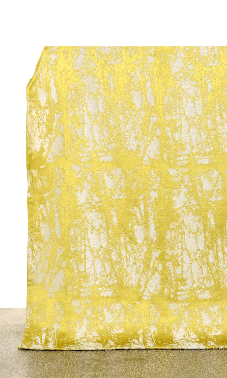 Abstract Print Window Treatments Fabric Sample (Yellow)