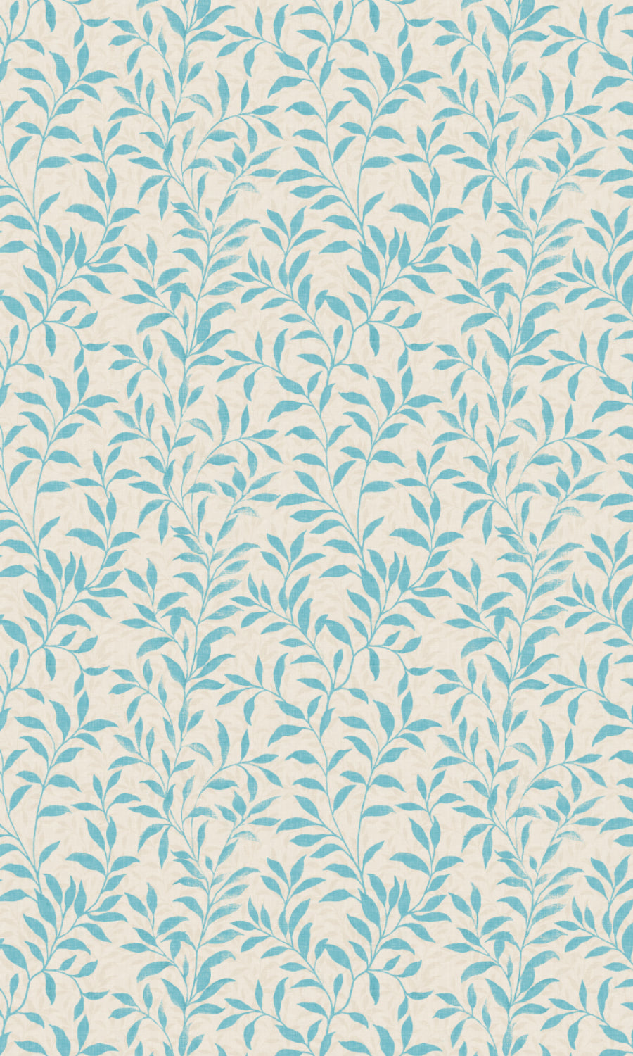 Floral Dimout Home Textile Fabric Material Sample (Blue/ Ivory)