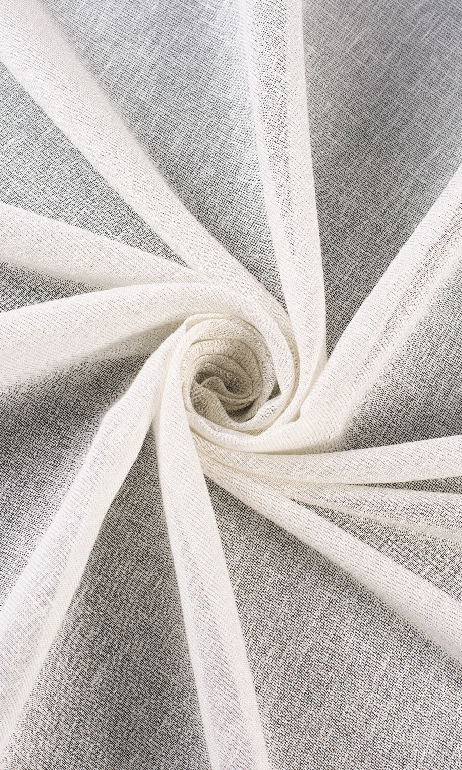 Sheer Home Textile Fabric Material Sample (Creamy White)