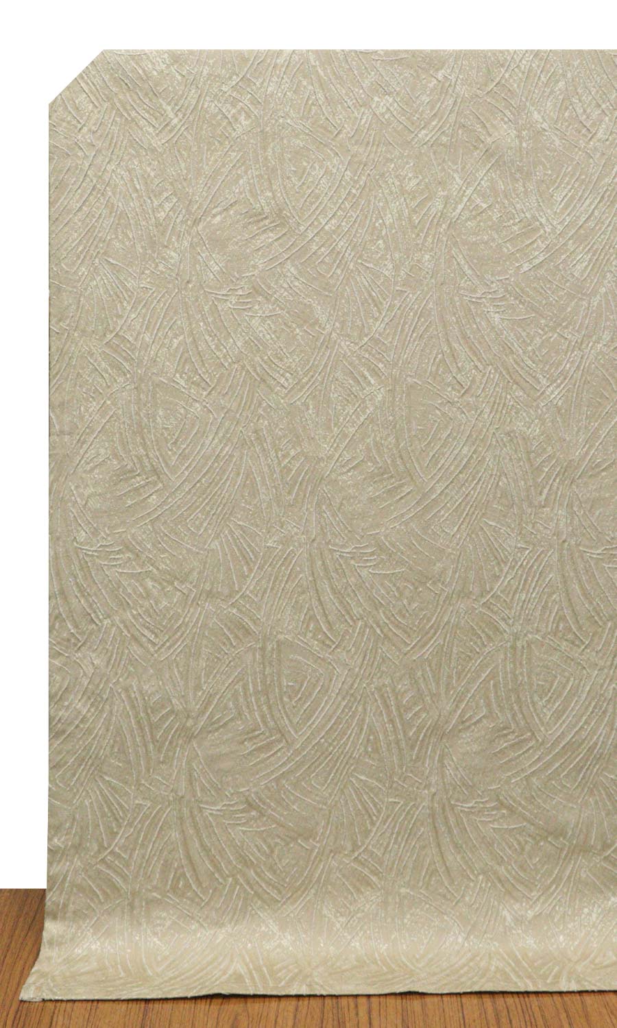 Self-Patterned Poly-Cotton Window Treatments Fabric Sample (Caramel Brown)