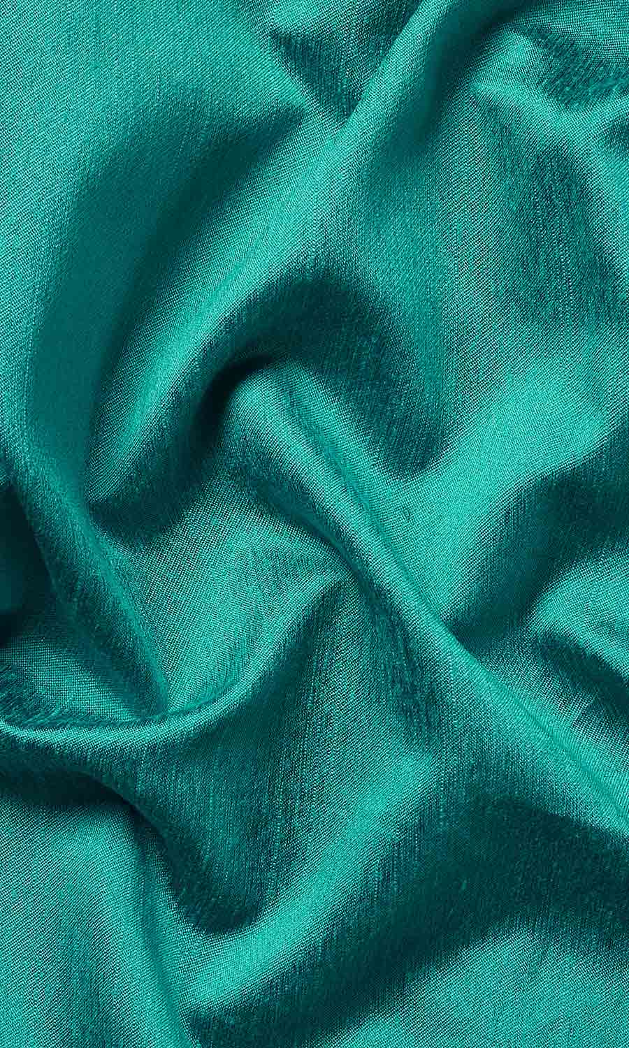 Faux Silk Window Treatments Fabric By the Metre (Turquoise Blue)