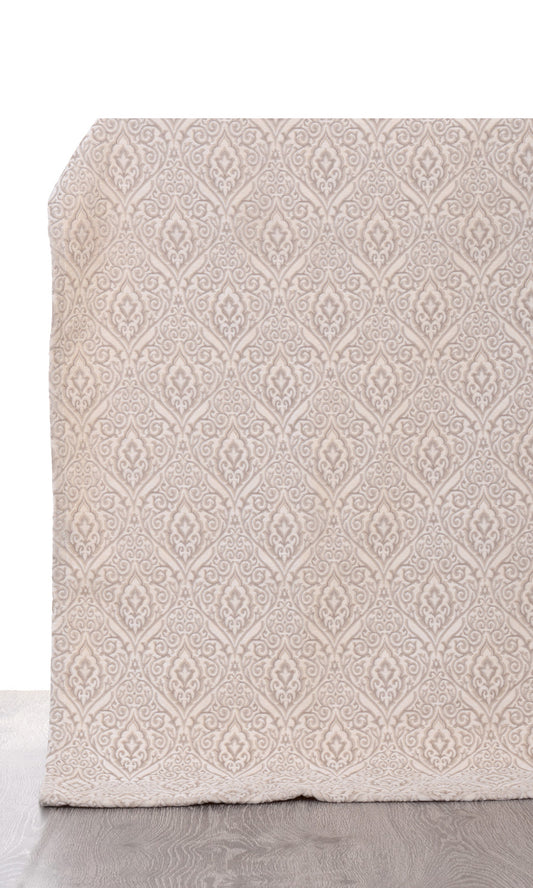 Ivory & Beige Velvet Custom Curtains