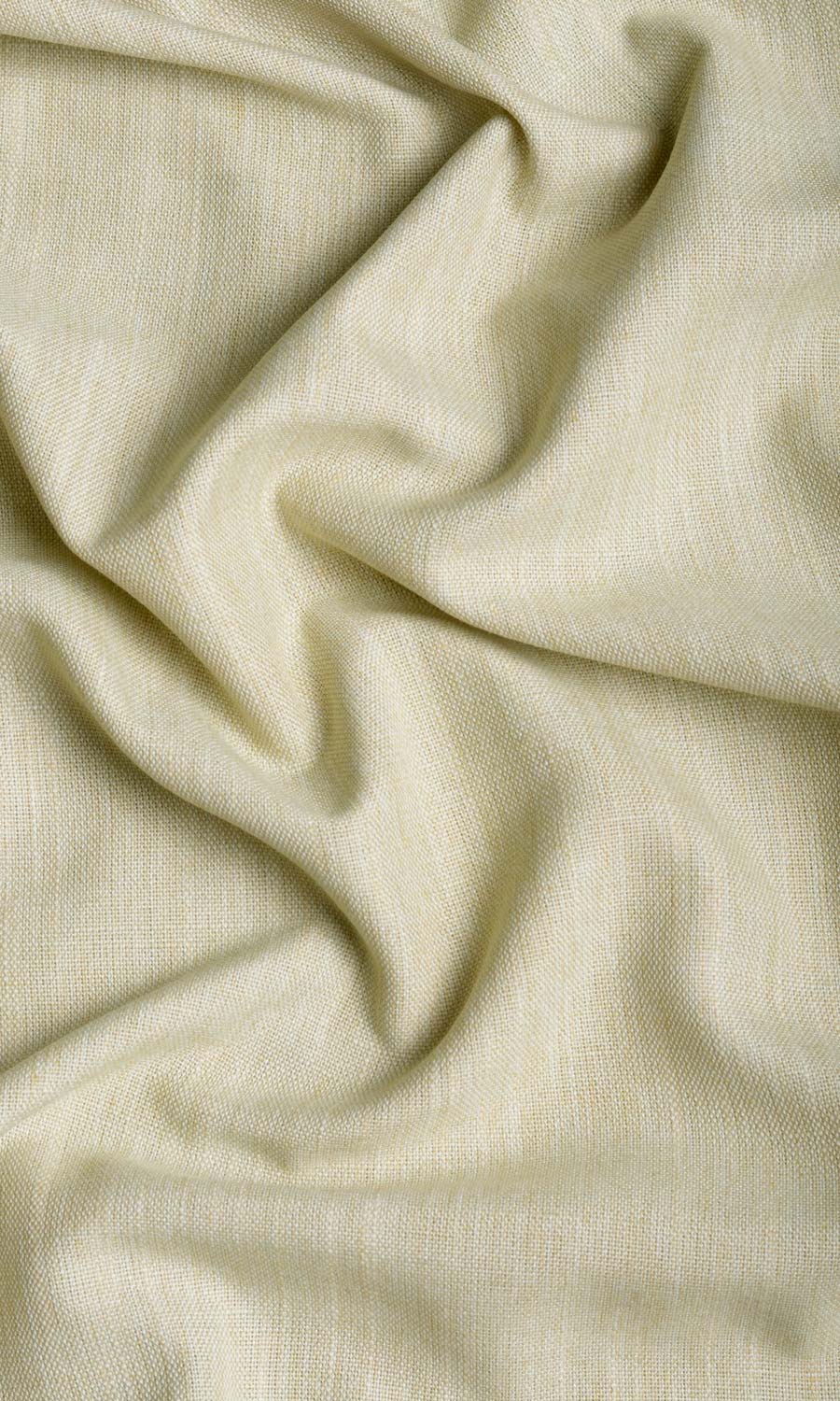 Plain Linen Texture Fabric Material By the Metre (Pale Yellow-Green)