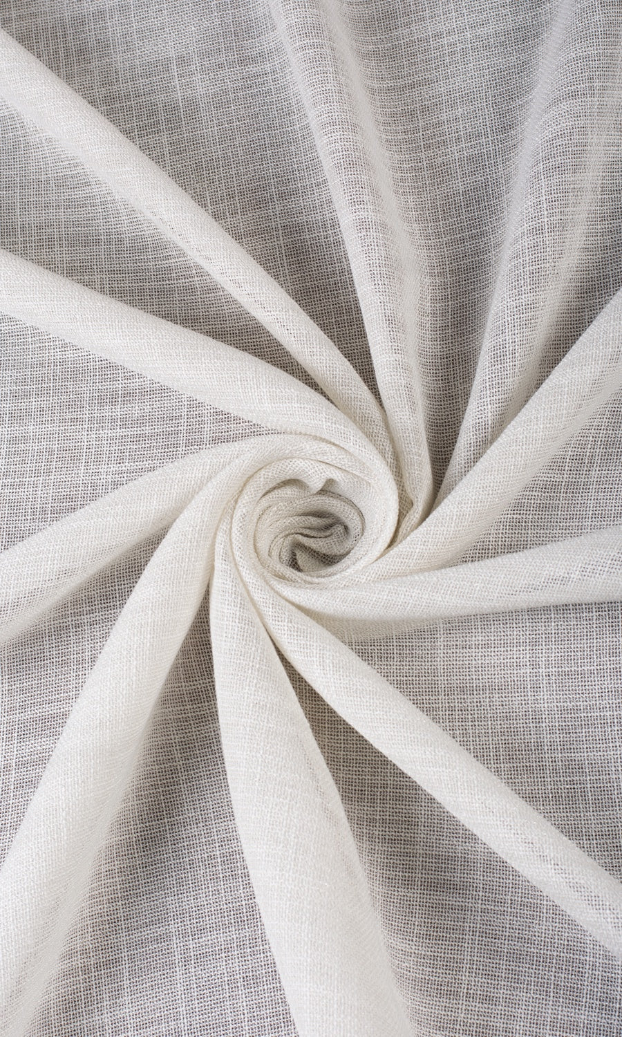 Textured Sheer Home Textile Fabric Material Sample (Alabaster White)