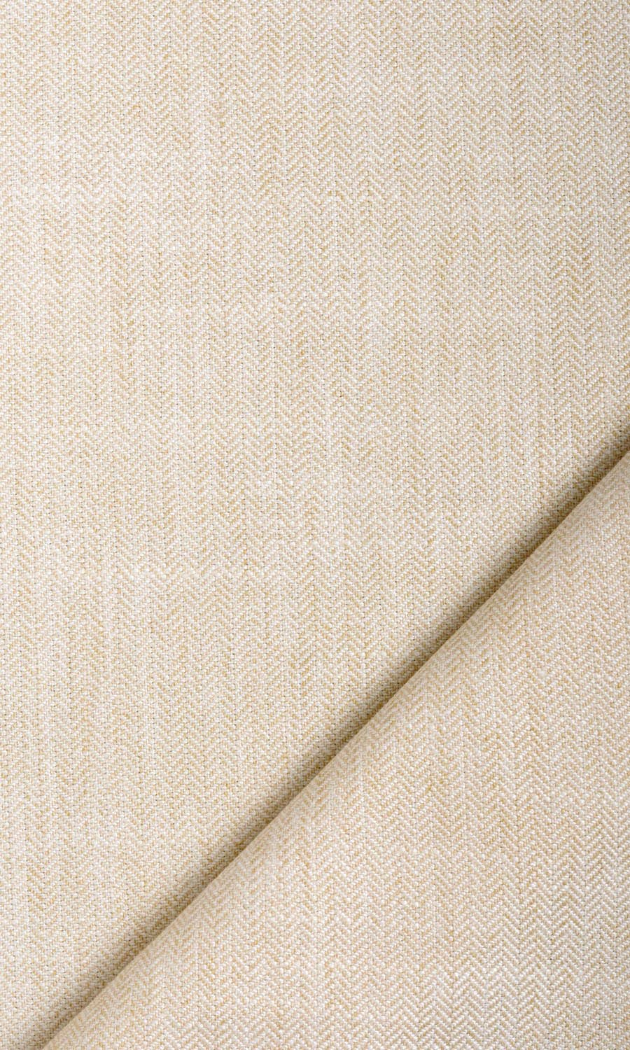 Herringbone Textured Window Treatments Fabric By the Metre (Ivory Beige)