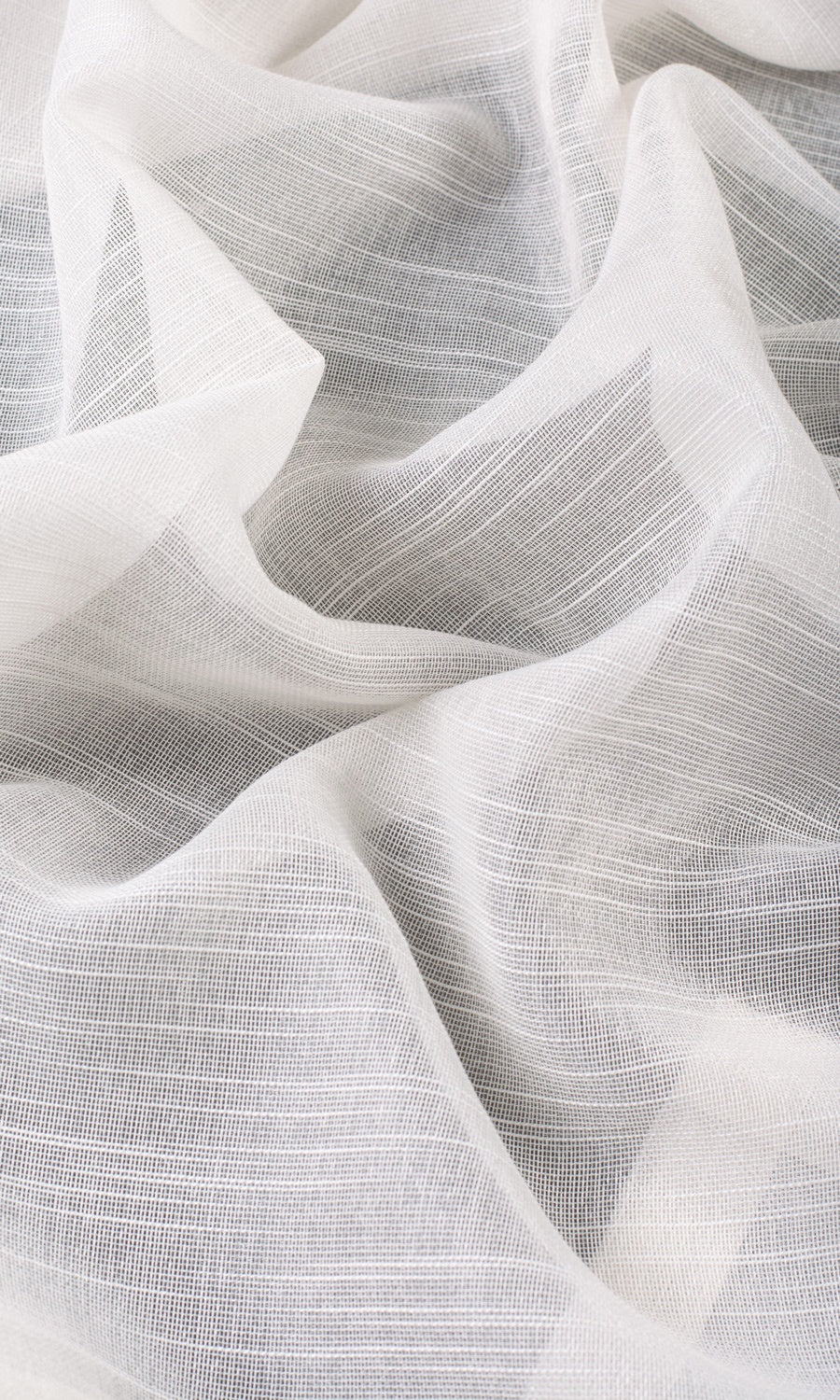 Textured Sheer Fabric Sample for Curtains & Drapes (White)