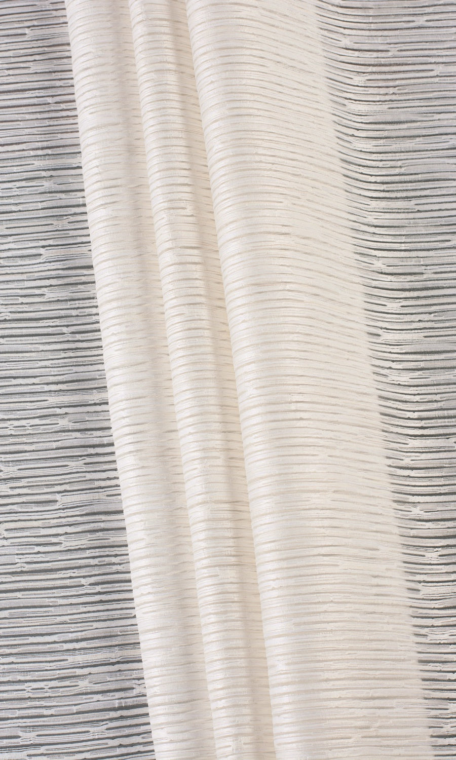 Striped Sheer Fabric Sample for Curtains & Drapes (Cream)