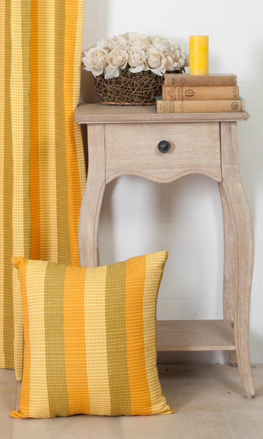 Cotton Free Fabric Material Sample (Yellow/ Green)