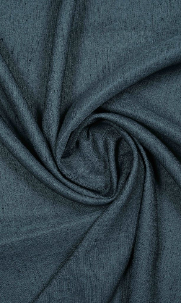 Silk Blend Home Décor Fabric Sample (Navy Blue)