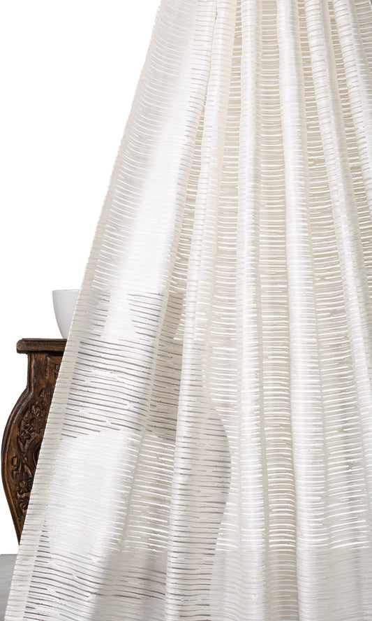 Striped Sheer Curtains (Cream)