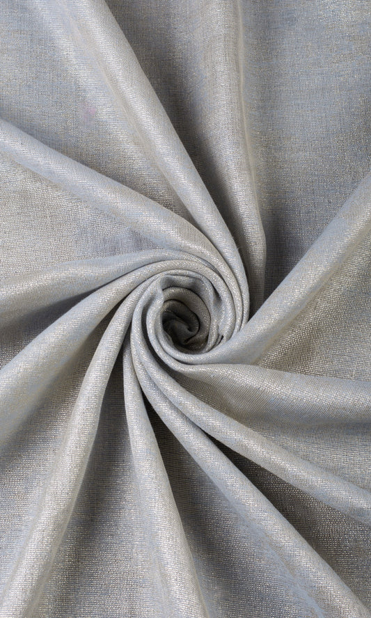 Metallic Accents Semi-Sheer Home Décor Fabric Sample (Gray/ Gold)